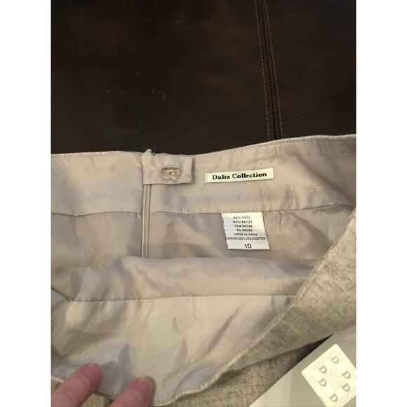 Dalia Collection Women’s Beige‎ Wool Blend Skirt Size 10 NWT - Picture 6 of 9